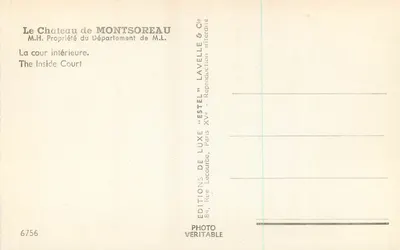 Zamek Montsoreau — Wnętrze dziedziny — Wydawnictwo Luksusowe 'Estel' nr 6756 — Rewers