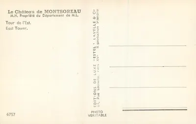 Castelo de Montsoreau — Torre do Leste — Éditions de Luxe Estel — Verso