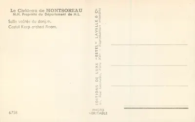 Zamek Montsoreau — Pokój z łukowatą stropową konstrukcją w wieży — Wydawca Estel, nr 6758 — Rewers