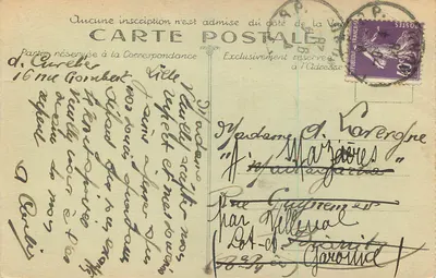 LILLE — Porte de Paris — Brama Paryża. — Wydawnictwo G. L., Lille — Rewers