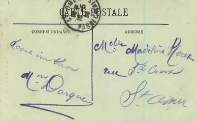 Lille — Statua Napoleona I w Sądowym Placu Giełdowym — LL. — Rewers