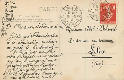 LILLE — Estátua de Faidherbe — Verso