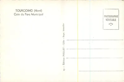 Tourcoing (Nord) — Angolo del Parco Municipale — Edizioni Pollet, Lille — Verso