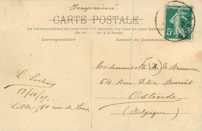 Lille - La Porte de Paris (Panoramica) — E.C. — n°64 — Verso