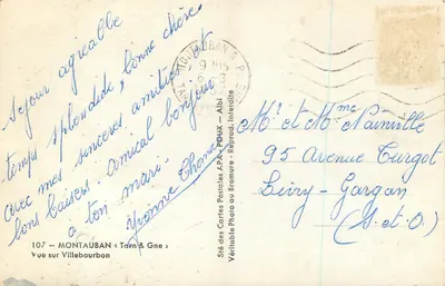 Montauban — Widok na Villebourbon — Sté des Cartes Postales APA-POUX — Rewers