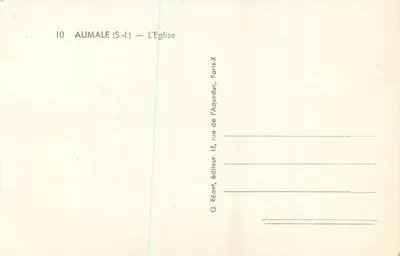 Aumale (S.-I.) — De Kerk — G. Réant, uitgever, Parijs-X — Achterkant