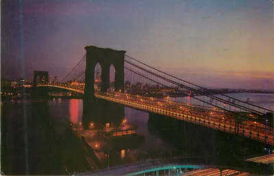 Brooklyn Bridge — noite — Acacia Card Company, n°180