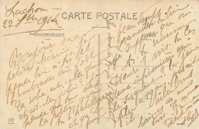 Luchon - Park Quinconces - Kawiarnia na Przełęczu — Pireneje (1. seria) — Phototype Labouche frères, Toulouse — Rewers