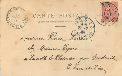 Maintenon — Das Schloss — Ansichten des Westnetzes, N° 155, J.L. ed. Paris — Rückseite