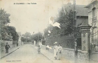 Bilhete postal antigo Colombes Rue Taillade