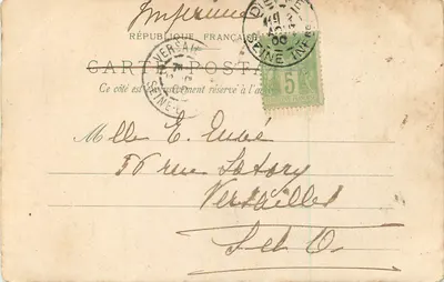 Kościół w Dieppe — Semaphora — Stengel & Co. Dresdeur, Berlin, nr 8660 — Rewers