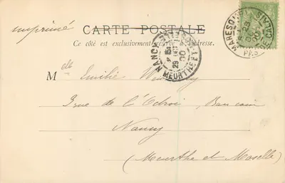 Porta Baudimont — Arras — B.F. Paris, número de série não visível — Verso