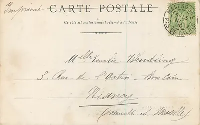 Een Hoekje van de Alleen — Arras — uitgever G. Beneriguel — Achterkant