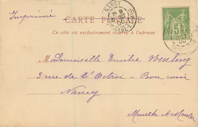 Castelo de Chantilly — Lado Sudoeste — Veuve Robineau, Chantilly, n°4 — Verso