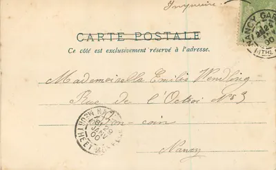 Lunéville — O Square — Editor Eugoriz, n° de série não visível — Verso