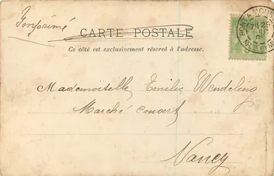 Ponte-a-Mousson — O Seminário e O Colégio — Papsterie Nouvelle, 6 rue Victor-Hugo — Verso