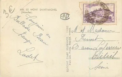 Mont Saint-Michel — Panoramablick — Éditions D'Art Belfrance, n° 660 — Rückseite