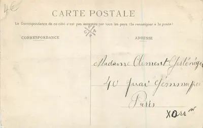 Amiens — Wejście do twierdzy — Wydawca: Chauvigny & Cie, nr 65 — Rewers