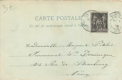 Place d'Alliance, Nancy — widok fontanny — wydawca Bazaz Parisien, n° 8, rue St-John — Rewers