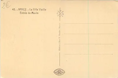 NANCY - Stare miasto - Muzeum — V. Reeder, n°43 — Rewers