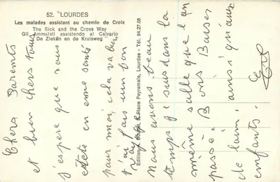 Lourdes — Ścieżka Krzyżowa — Wyd. Luce — Rewers