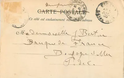 Étretat — Wnętrze kościoła — La Normandie, n° 3605 — Rewers