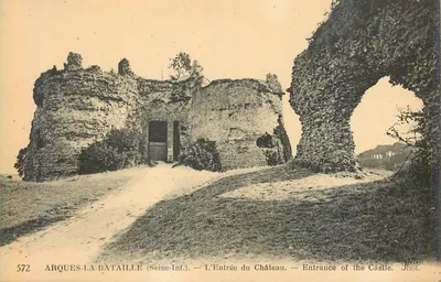 Arques-la-Bataille (Seine-Inf.) — A Entrada do Castelo — Editor JPD, n° 572
