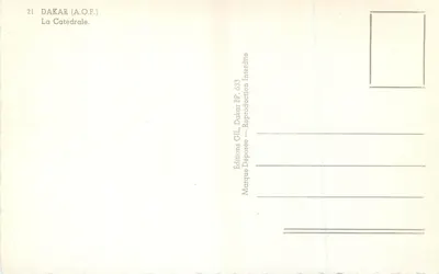 Dakar (A.O.F.) — Katedra — Éditions GIL — Rewers