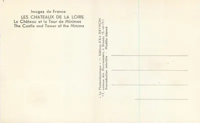 Amboise — Zamek i Wieża Minimów — Wydawnictwo Art Raymon — Rewers