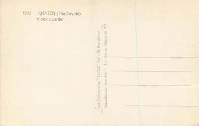Annecy (Haute-Savoie) — Stary dzielnicowy — ulica Mariel, Paryż 15 — Yvon — Rewers