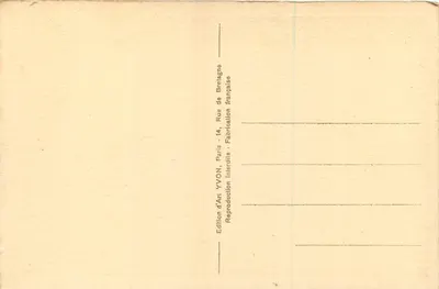 Paray - A primeira residência da Visitação, depois dos P.P. Jesuítas - Hoje Hotel de Beauménil — Edição YVON — Verso