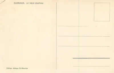 Clervaux, o Velho Castelo — Edição Abadia St-Maurice — Verso