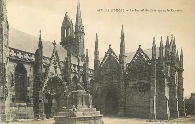 Le Folgoët — O Portal do Transepto e o Calvário — Coleção Villard, Quimper