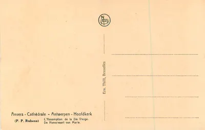 Anvers — Katedra — Wniebowzięcie Najświętszej Panny Maryi (P. P. Rubens) — Rewers
