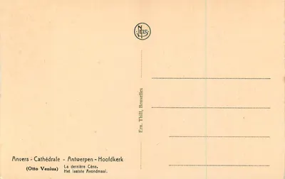 Última Ceia — Otto Venius — Editor NEIS, Bruxelas — Verso
