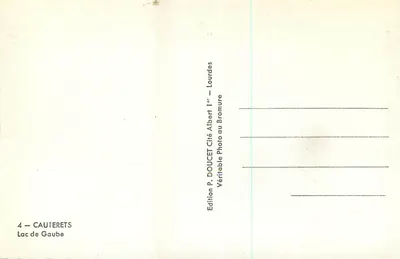 Jezioro Gaube — Cauterets — Wydawnictwo P. Doucet — Rewers
