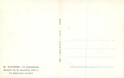 Bayonne - De Kerk — Poort van de Sacristie van de 13e eeuw — C.A.P. Parijs — Achterkant