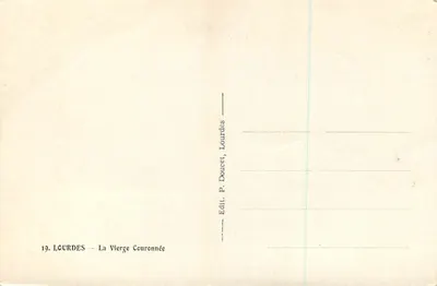 Lourdes — Matka Boża Królowa — Wyd. P. Doucet — Rewers