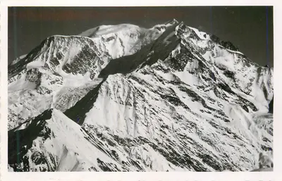 O Mont Blanc visto do Mont d'Arbois — série H.45 — L. Morand, editor (Mégeve)
