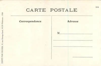 La Señora Miette a los pies del Glient — Librería Baudei, St-Céré (1 lote) — EL LOTE ILUSTRADO — Reverso