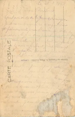 Limoges (H.-V.) — Stacja Benedyktynów — Wizyta Cenzury 1939 — Rewers