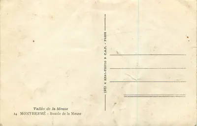 Montthermé — Valle del Mosa — C.A.P. REAL-PHOTO — Reverso