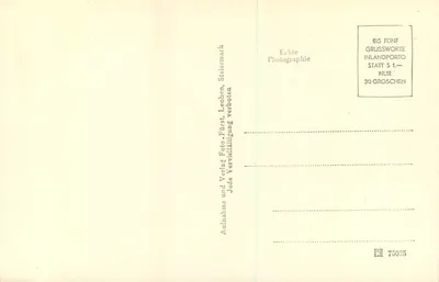 Bisenerz m. Breberg — widok panoramiczny wsi i wulkanu Breberg — Foto Fürst, n° 2151 — Rewers