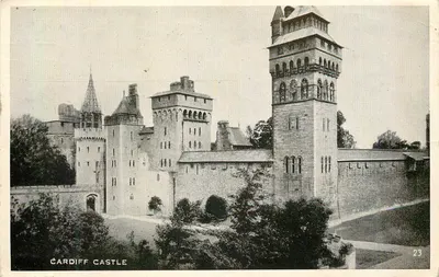 Castelo de Cardiff — vista do castelo — editor não identificado, n° 23