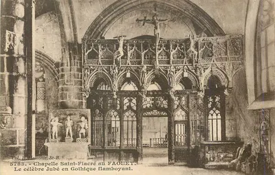 Capela de Saint-Fiacre em Faouët — Jubé gótico flamboyante — Col. E. Hamonic, St-B. n° 5783