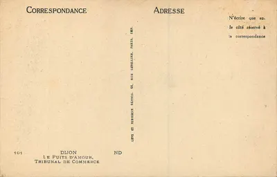 Het Vliegend Putje van de Liefde — Dijon — Imp. Letellier, Paris — Achterkant