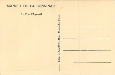 Dihian - Chácara da Conninais — vista do ponte de Argentaël — Edição M. Pambrun, Dinan — Verso