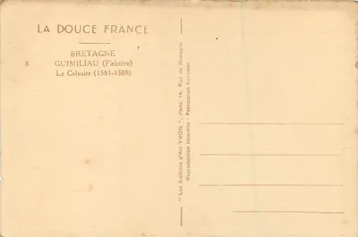 O Calvário de Guimiliau — Bretagne — Éditions d'Art Yvon — Verso