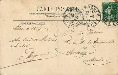 Loches — Pałac Królewski, Wieża Agnès Sorel i Kolegiata Świętego Urszulki — LL — Rewers