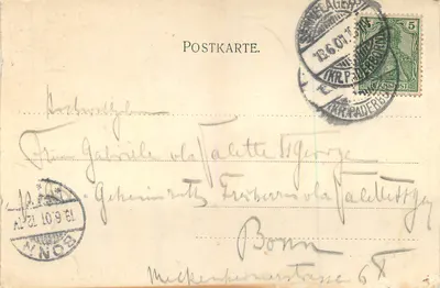 Élèves de l'École de cavalerie — Einquartierung à l'Hôtel 'Zur Senne' — Verlag J. A. Temme, Senne u. Neuhaus — Verso